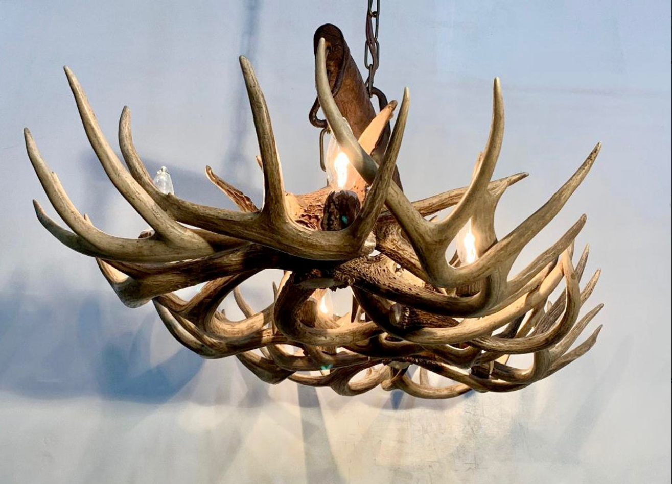 Wild Wild West Deer Antler Chandelier