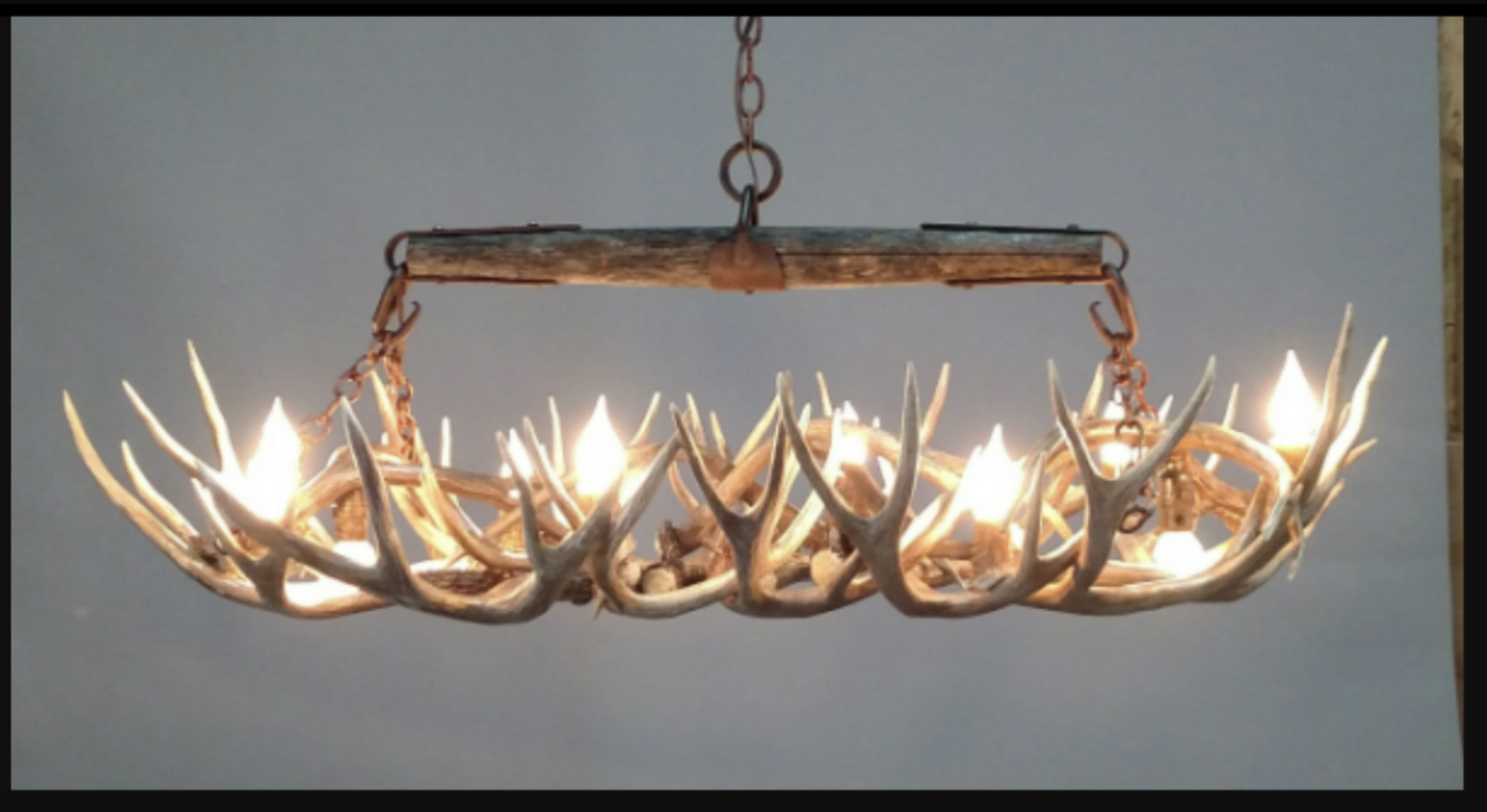 Wild Wild West Deer Antler Chandelier