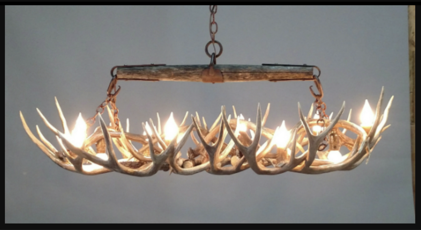 Wild Wild West Deer Antler Chandelier