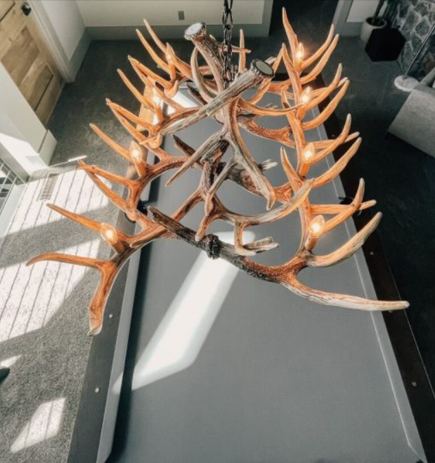 The Mount Borah Faux Deer Table Chandelier