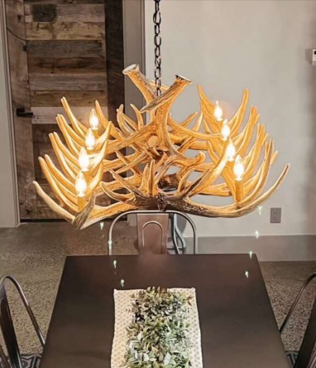 The Mount Borah Faux Deer Table Chandelier