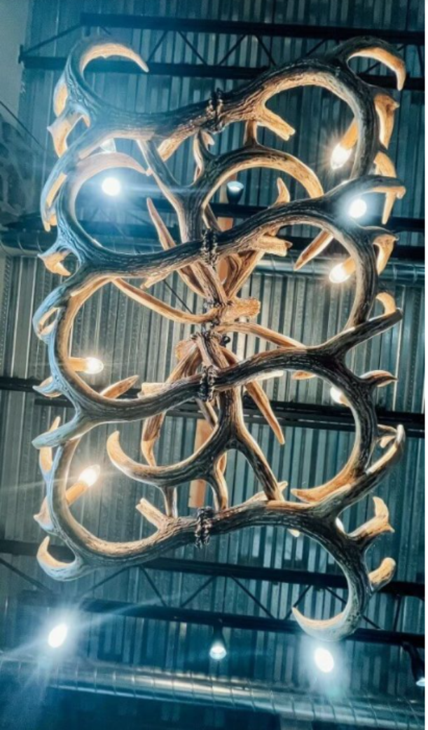 The Mount Borah Faux Deer Table Chandelier