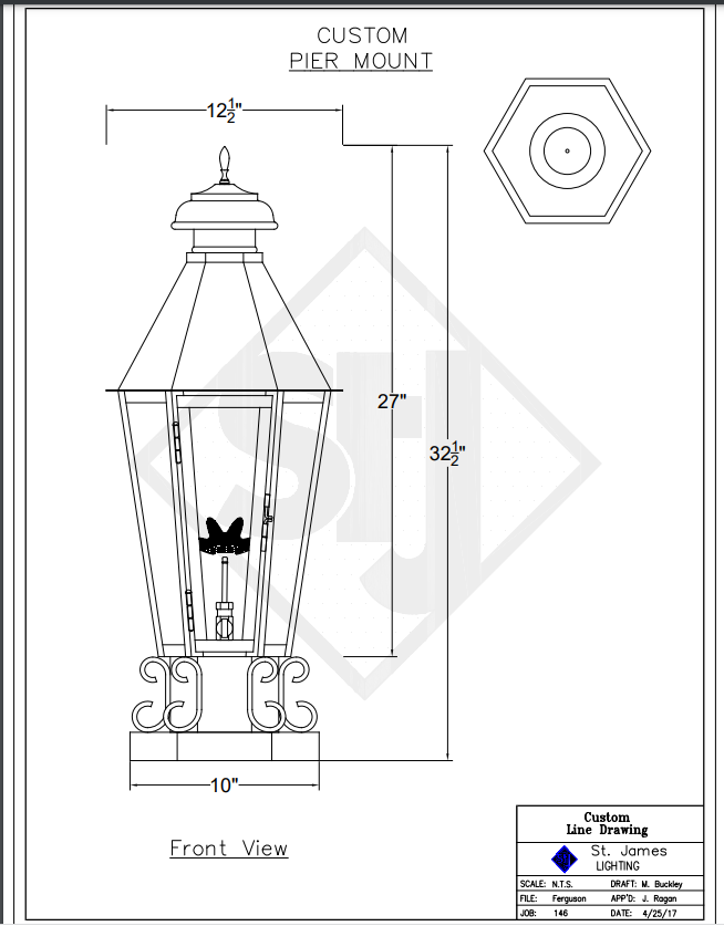 St. James Trinidad Bay Nautical Lighthouse Lantern