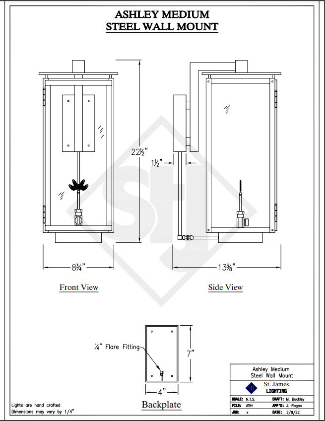 Line Drawings St. James Ashley Lantern