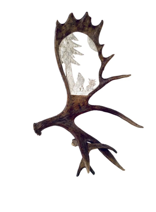 Wolf Midnights Voice Moose Antler Carving