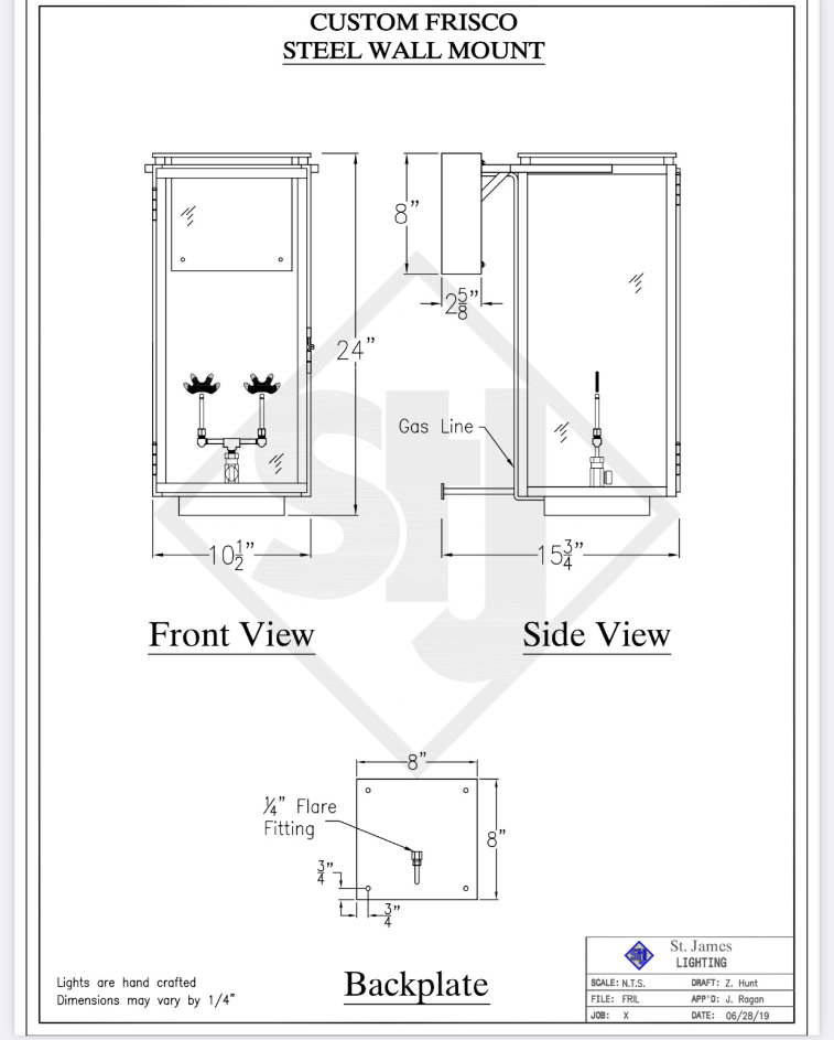 Line Drawings St. James Frisco Lantern