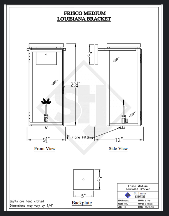 Line Drawings St. James Frisco Lantern