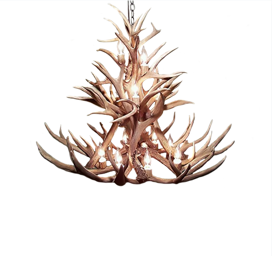 Montana Deer Antler Chandelier, 13 Lights
