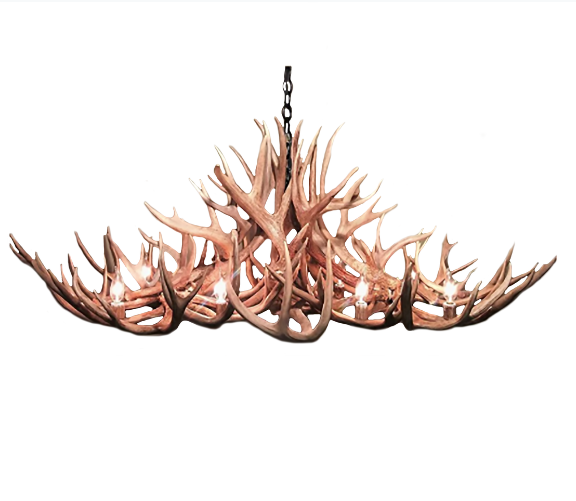 Grand Canyon Oblong Antler Chandelier 50"L,30"W,20"T, 8 Lights