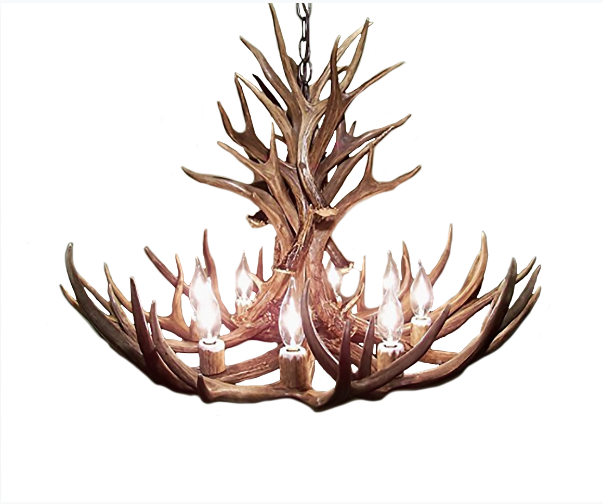 Wyoming Deer Antler Chandelier, 8-12 Lights