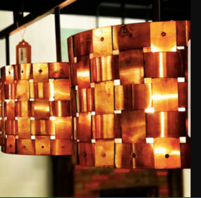 St. James Basket Weave Copper Chandelier