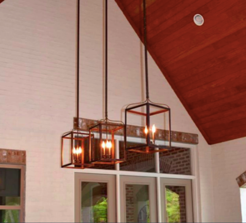 St. James Structure Copper Kitchen Island Pendant Lights