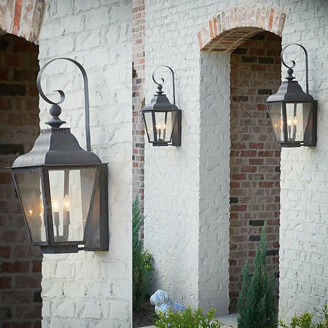 St. James Brunswick Copper Lantern With Top Curl