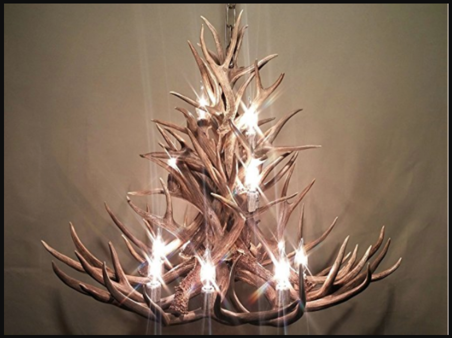 Montana Deer Antler Chandelier, 13 Lights