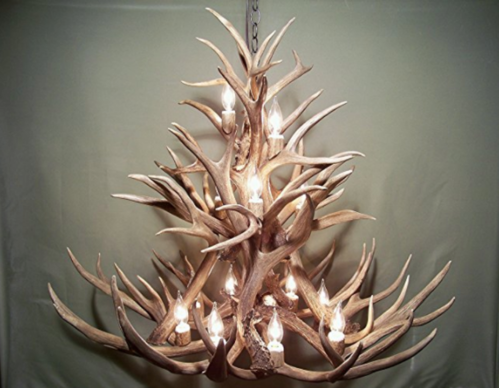 Montana Deer Antler Chandelier, 13 Lights