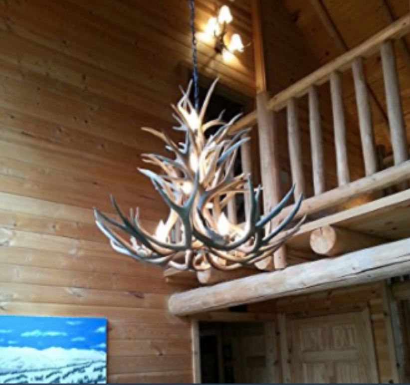 Montana Deer Antler Chandelier, 13 Lights