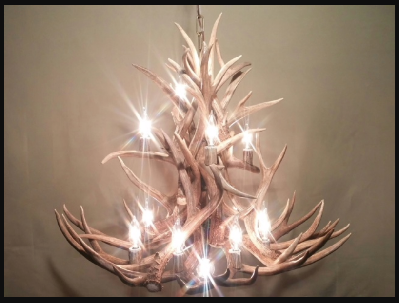 Montana Deer Antler Chandelier, 13 Lights
