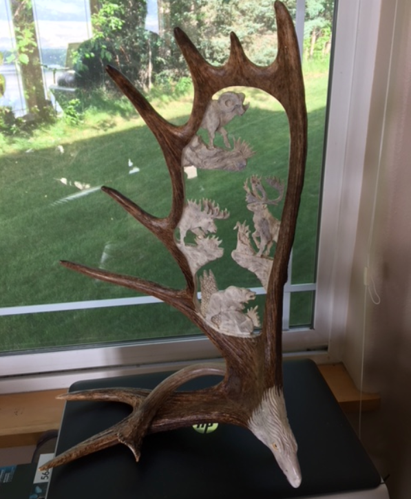 Alaska Big 4 Antler Carving