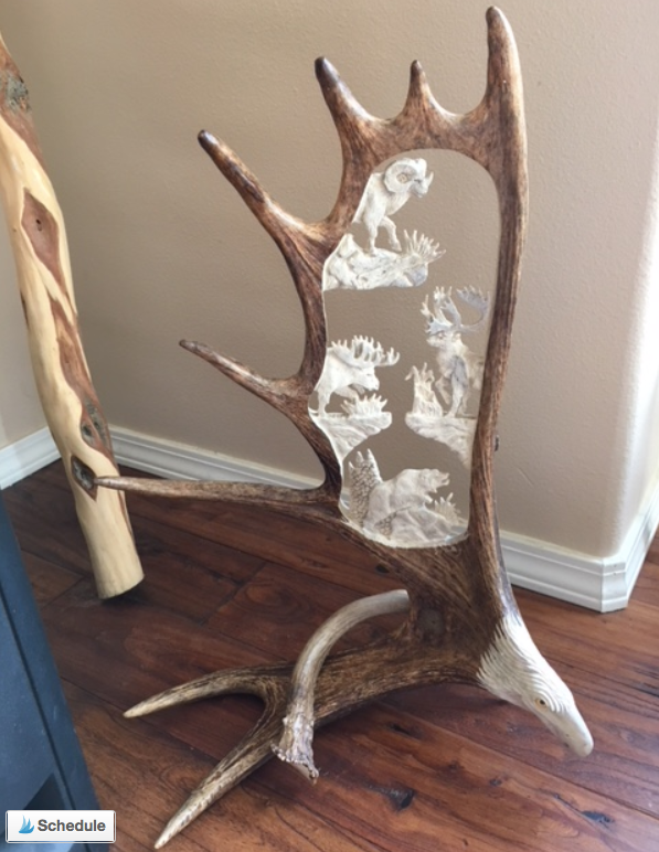 Alaska Big 4 Antler Carving