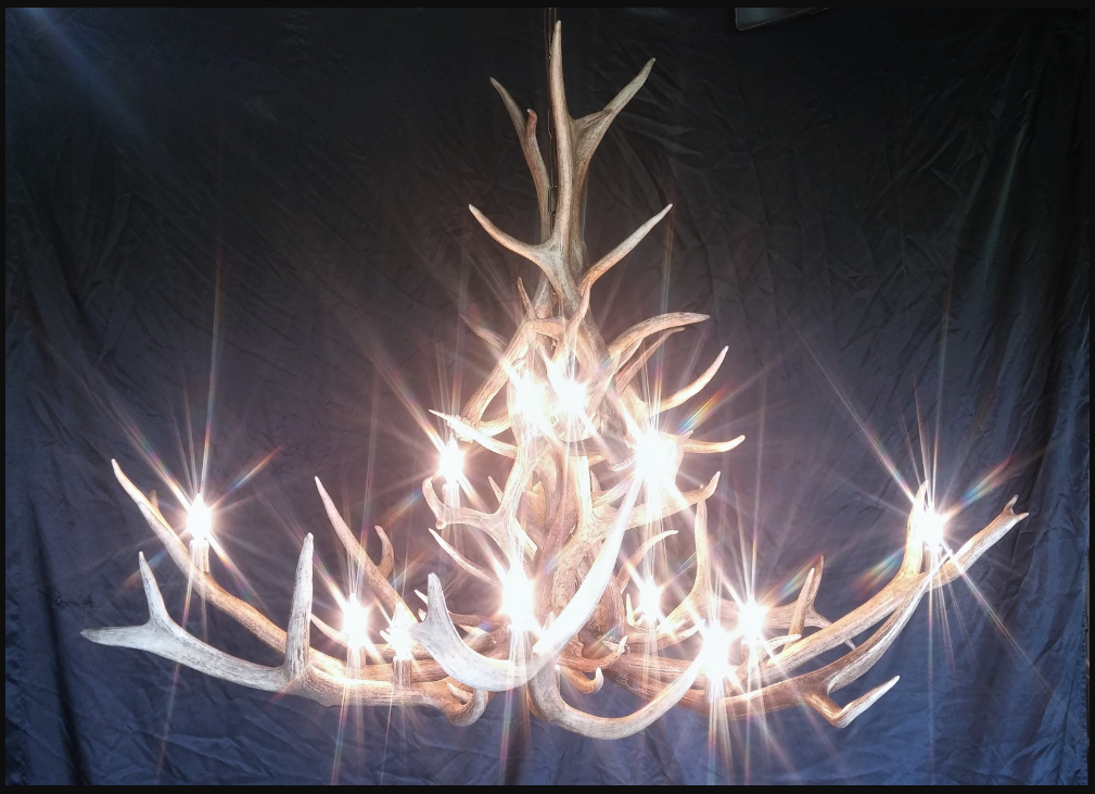 Bob Marshall Wilderness Elk Deer Chandelier
