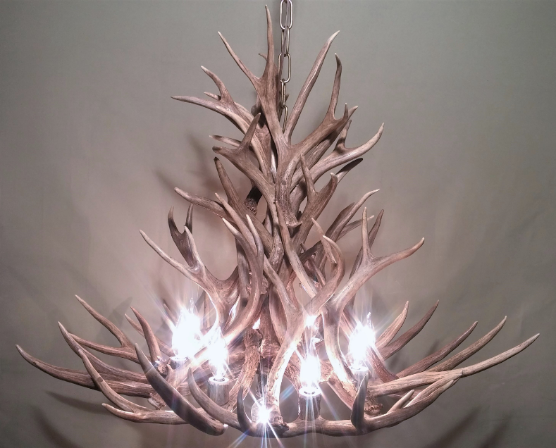 Wyoming Deer Antler Chandelier, 8-12 Lights