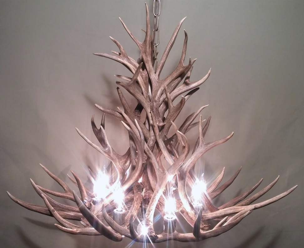 Wyoming Deer Antler Chandelier, 8-12 Lights