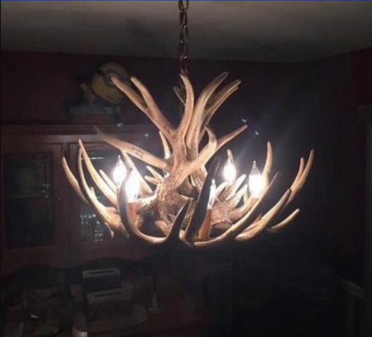 FAUX ANTLER CHANDELIER