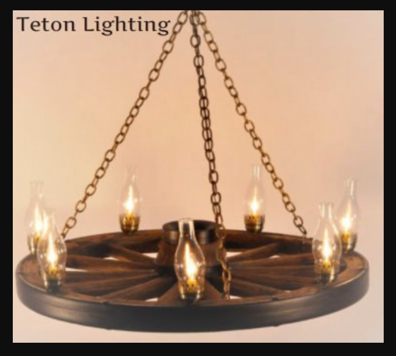 Wagon Wheel Kitchen Island Light