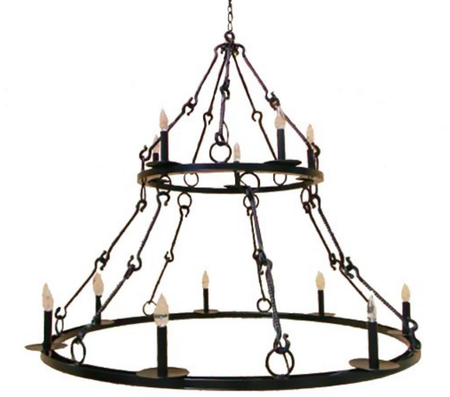 Medieval Camelot Steel Chandelier