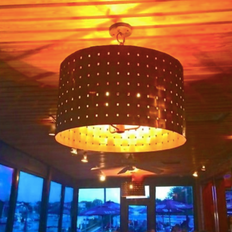 St. James Basket Weave Copper Chandelier