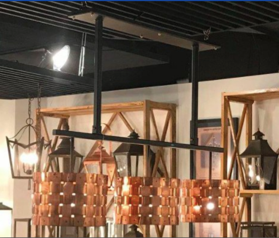 St. James Basket Weave Copper Chandelier