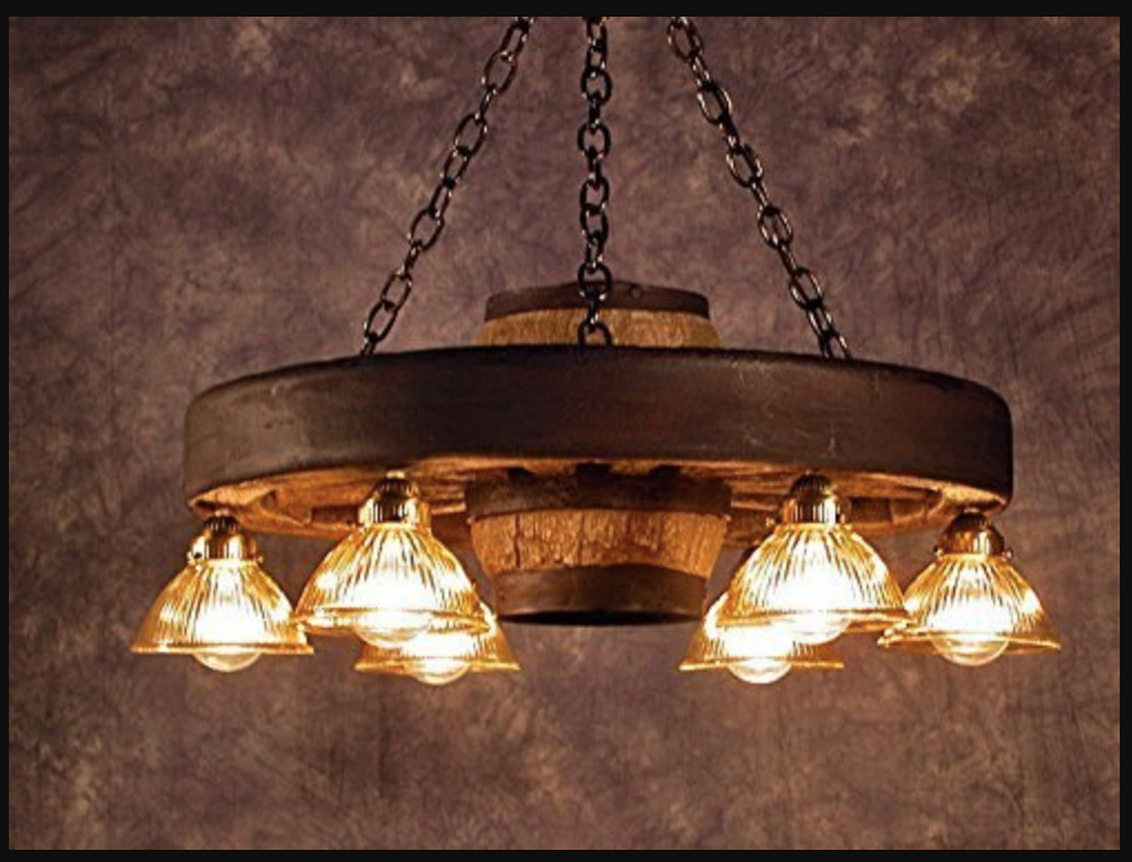 Dining Room Wagon Wheel Light Fixture