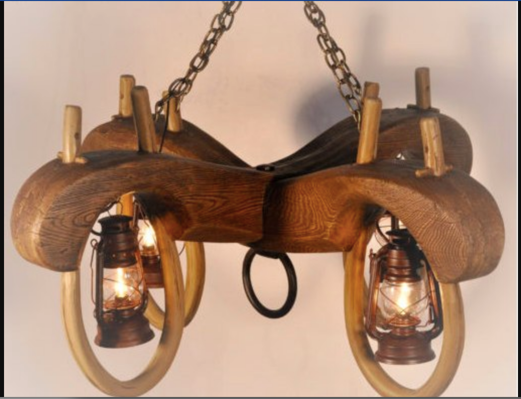 Paul Bunyan Ox Yoke Lantern, 46"W x 46"Deep x 23"T