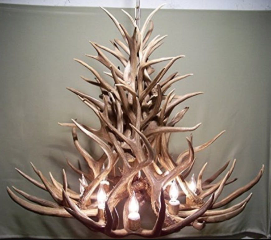 New Mexico Deer Antler Chandelier