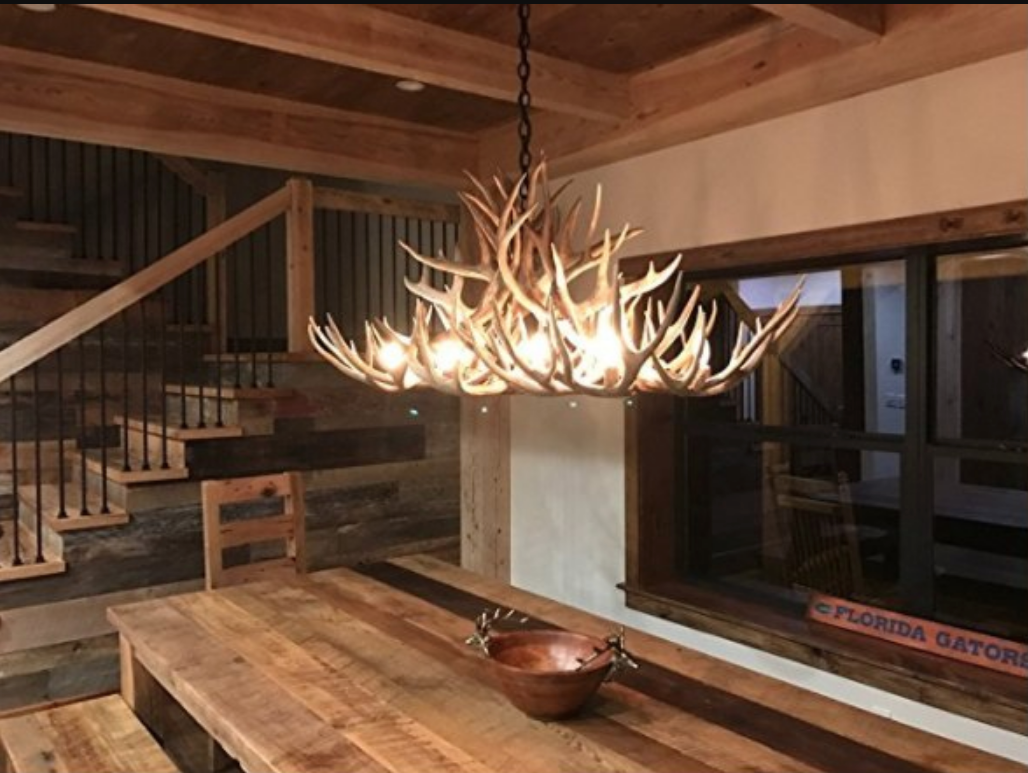 Grand Canyon Oblong Antler Chandelier 50"L,30"W,20"T, 8 Lights
