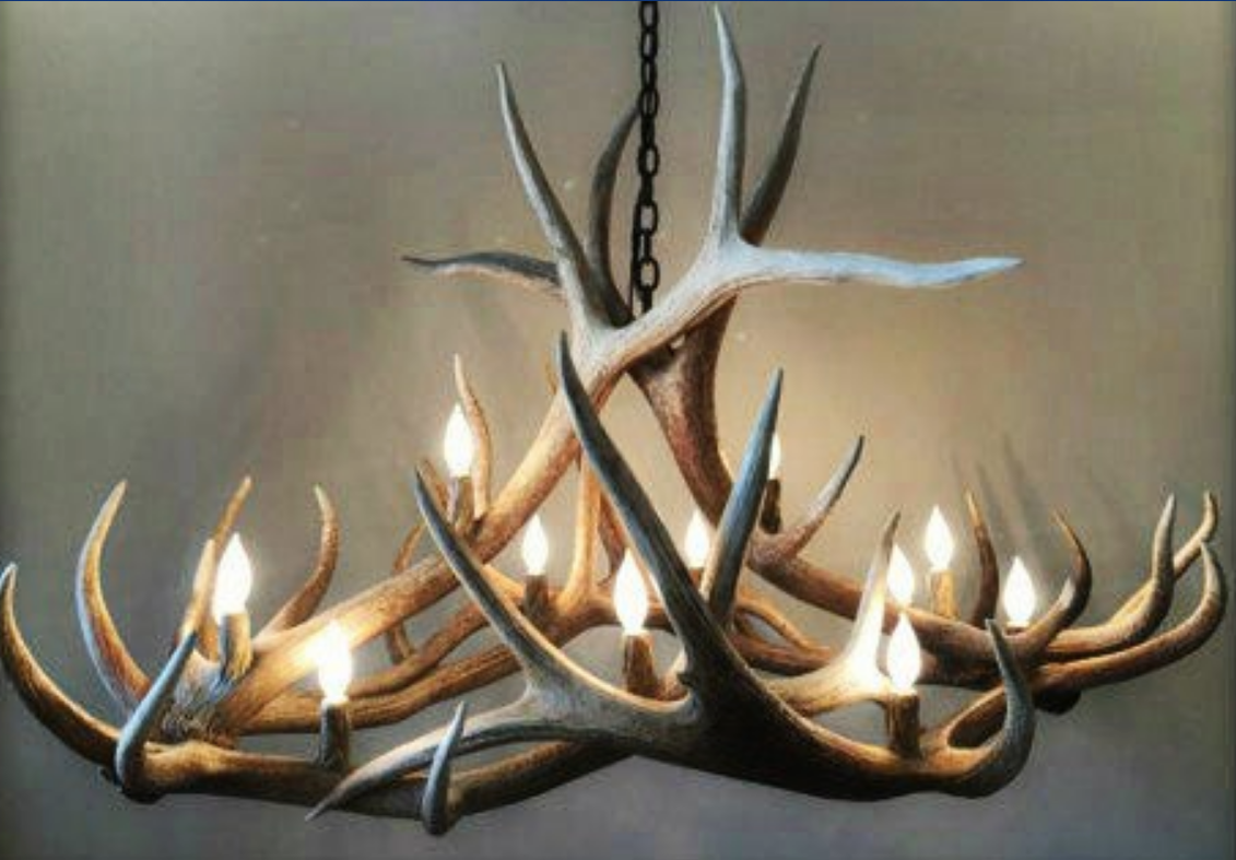 Jasper Elongated Elk Antler Chandelier