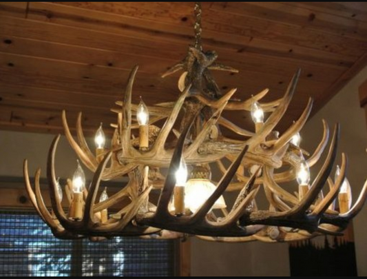 FAUX ANTLER CHANDELIER