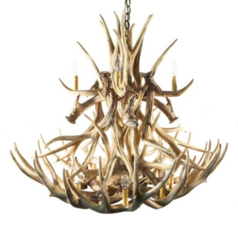 FAUX ANTLER CHANDELIER