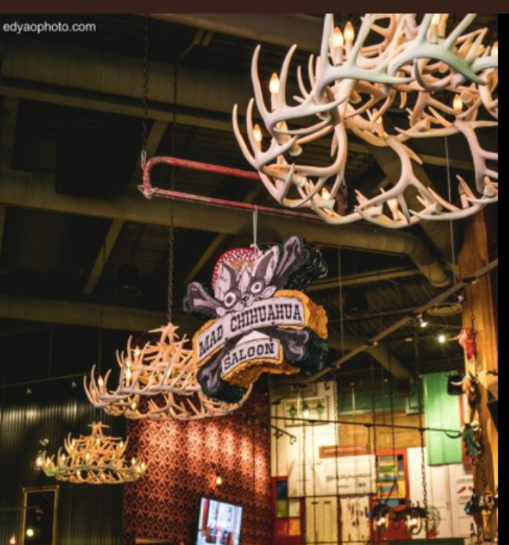 La Crosse Faux Deer Antler Chandelier, 50"W x 27"T