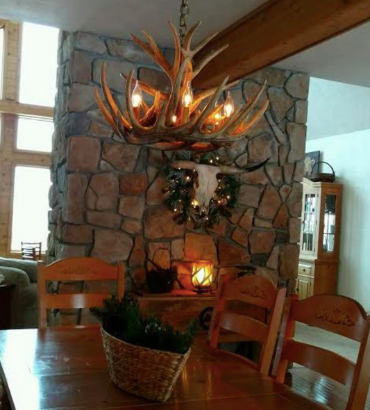 FAUX ANTLER CHANDELIER