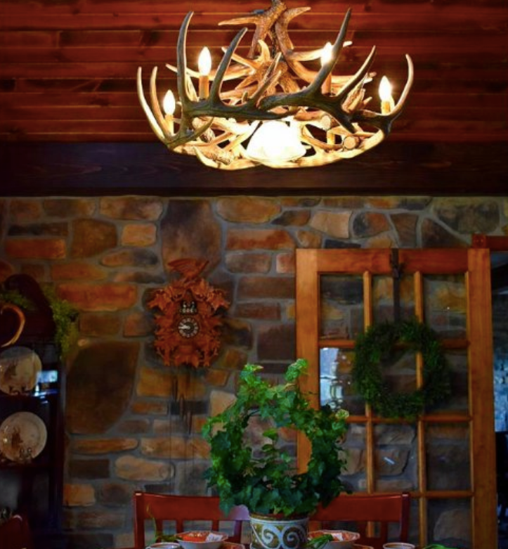 Prentice Faux Deer Antler Chandelier, 31"W x 16"T