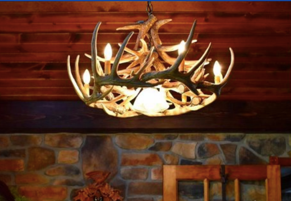 FAUX ANTLER CHANDELIER