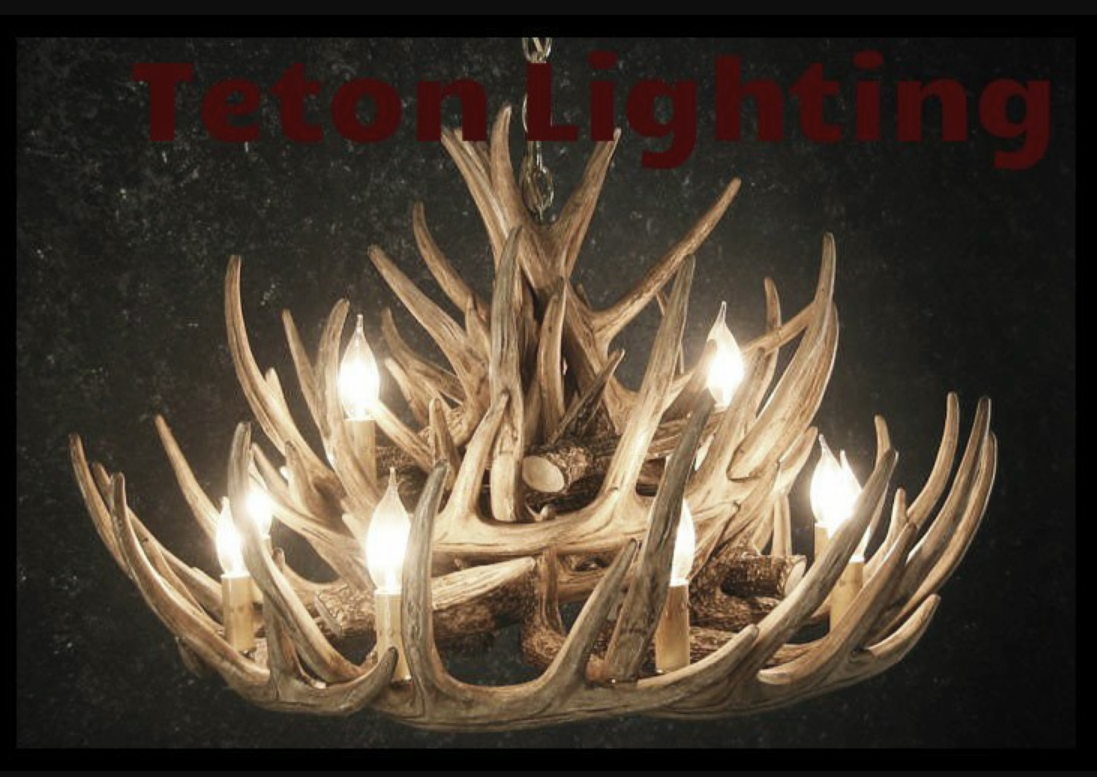 Monarch Faux Deer Antler Chandelier, 32"W by 20"T