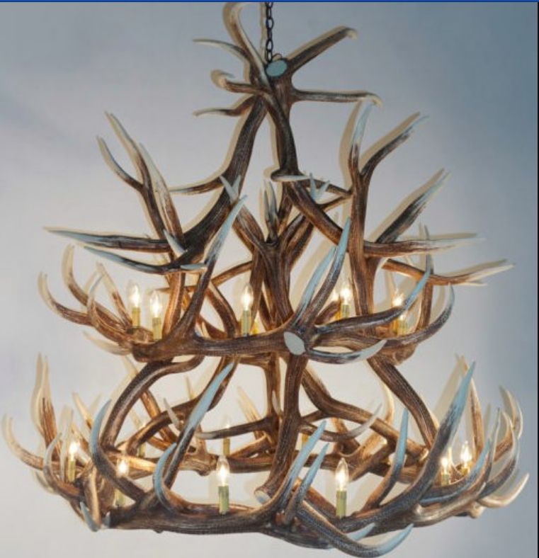 McCall Faux Elk Antler Chandelier, 60"W x 56"T