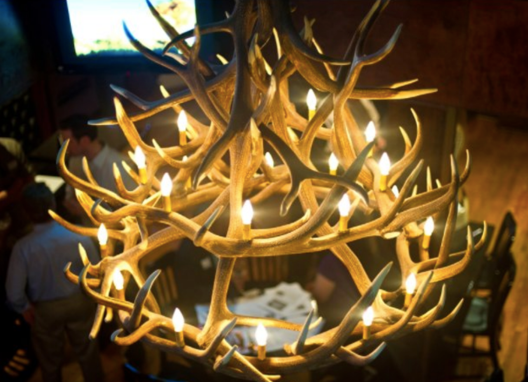 McCall Faux Elk Antler Chandelier, 60"W x 56"T