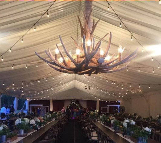FAUX ANTLER CHANDELIER