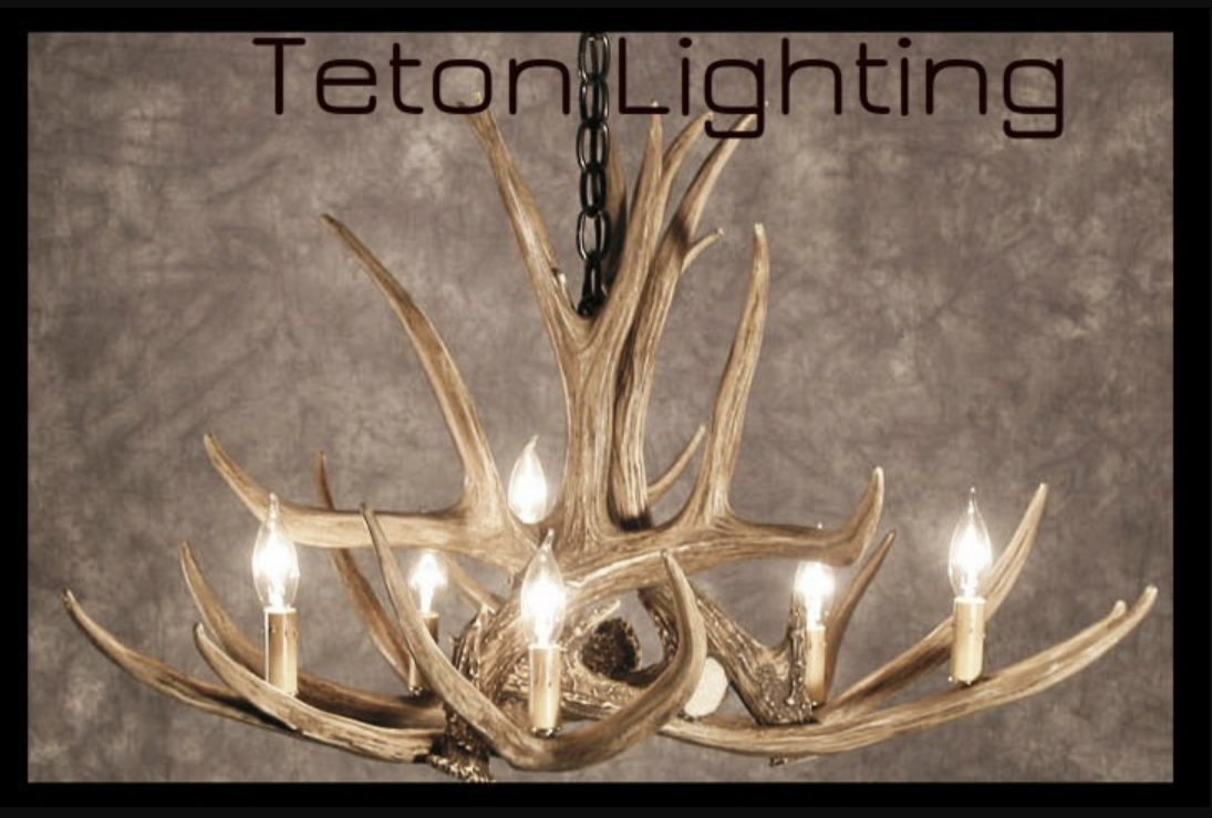 Kings Hill Faux Deer Antler Chandelier, 32"W x 20"T