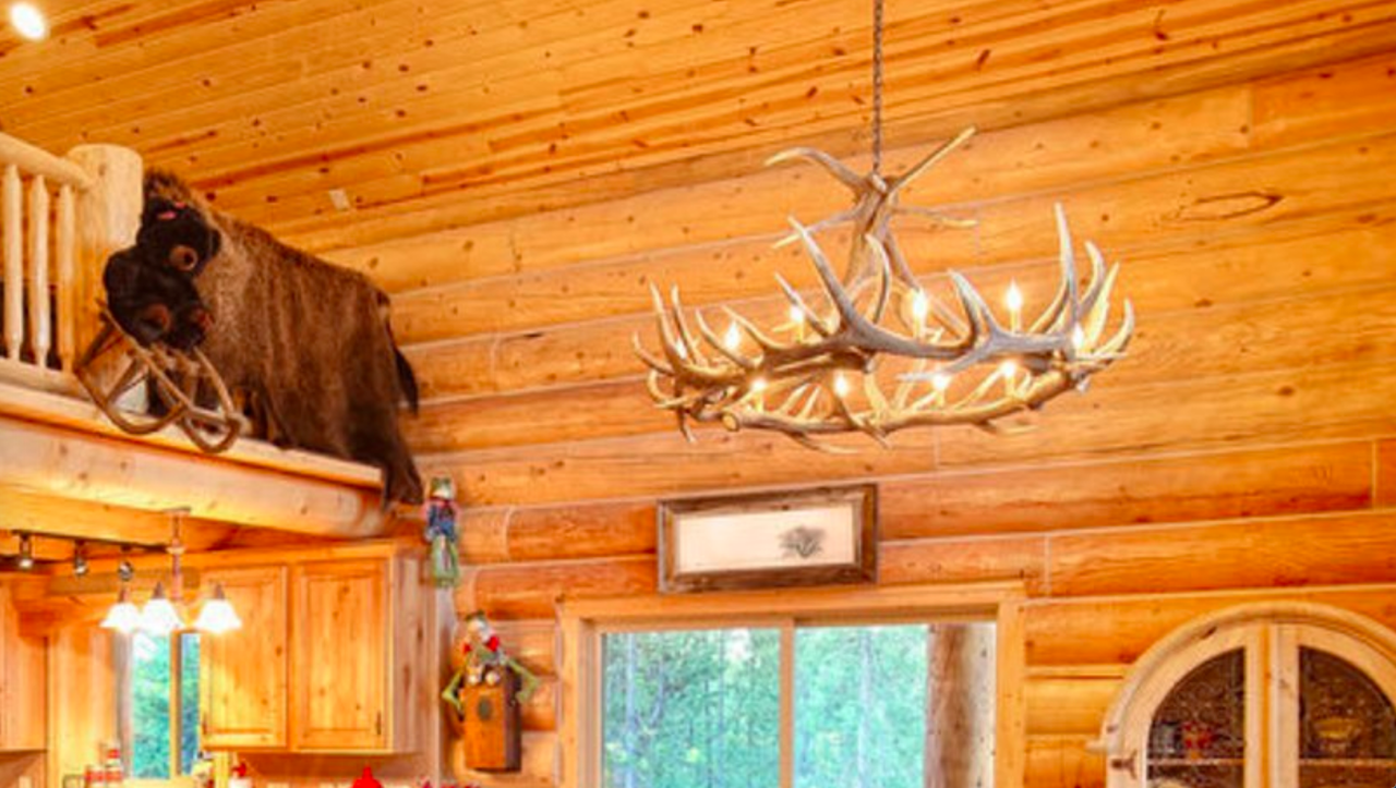 Stanley Faux Elk Antler Chandelier, 60"W x 32"T