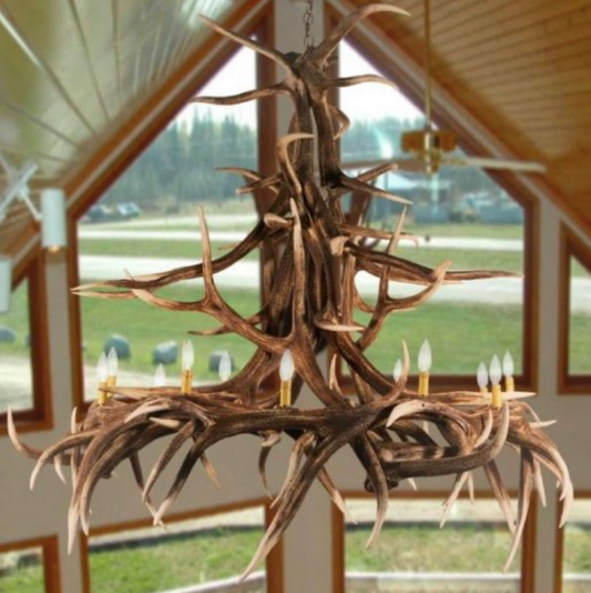 FAUX ANTLER CHANDELIER