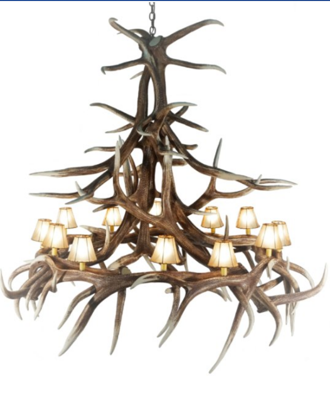 FAUX ANTLER CHANDELIER